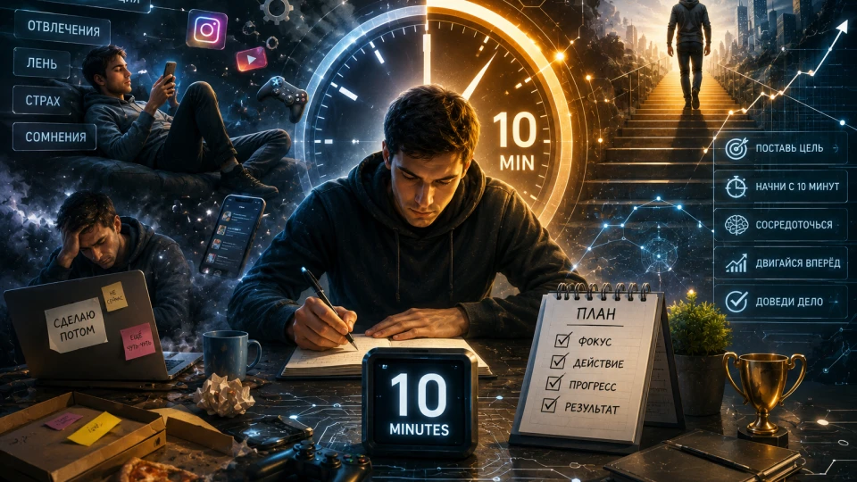 Как перестать прокрастинировать: начать с 10 минут и довести дело