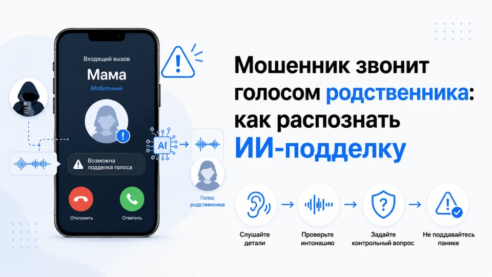 Мошенник звонит голосом родственника: как распознать ИИ-подделку