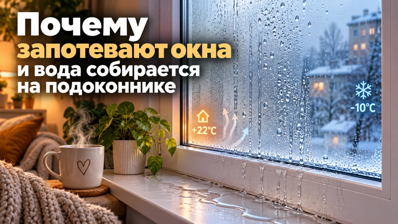 Почему запотевают окна и вода собирается на подоконнике